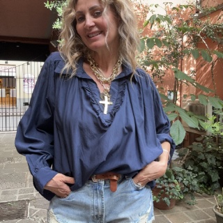 NUMERO155&nbsp;CAMICIA MUSSOLA&nbsp;BLU